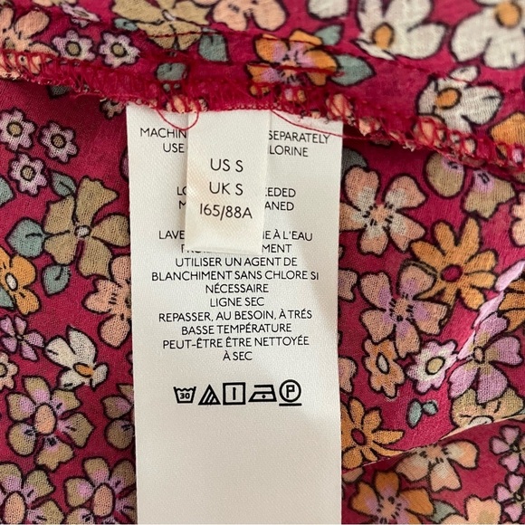 Free People Bonnie floral red orange print mini dress 37769 - Picture 9 of 14